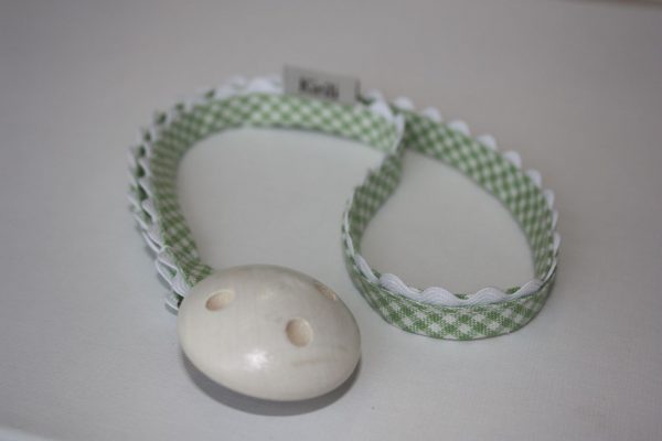 Schnullerkette Vichy Karo Grün
